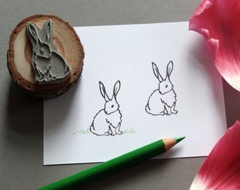 Stamp bunny motif stamp Easter bunny forest animal craft for Easter