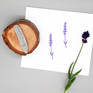 Lavender motif stamp, Mediterranean herbs image 1
