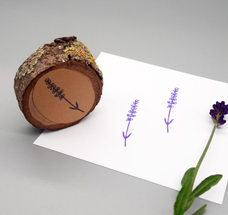 Lavender motif stamp, Mediterranean herbs image 4