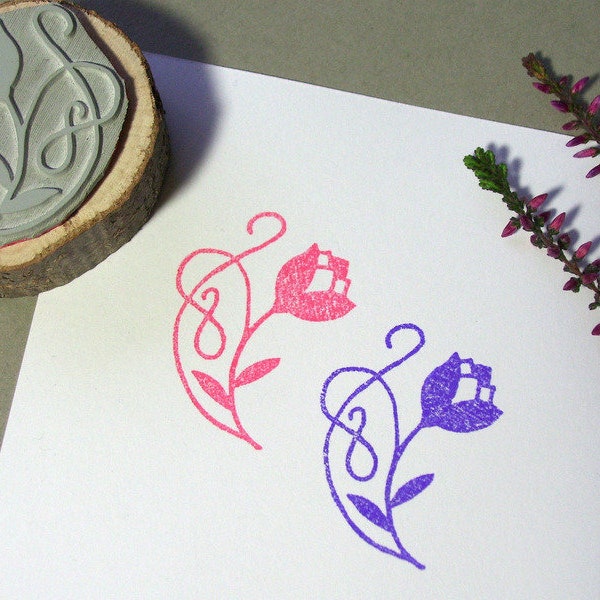 Stempel Blume Jugendstil