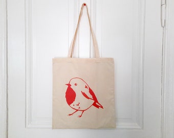 B-stock cotton bag robin bird shoulder bag