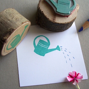 Stempel Gießkanne Ab in den Garten