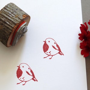 Stempel Rotkehlchen Motivstempel Vogel imagem 2