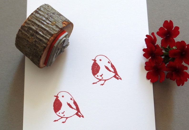 Stamp robin motif stamp bird image 2