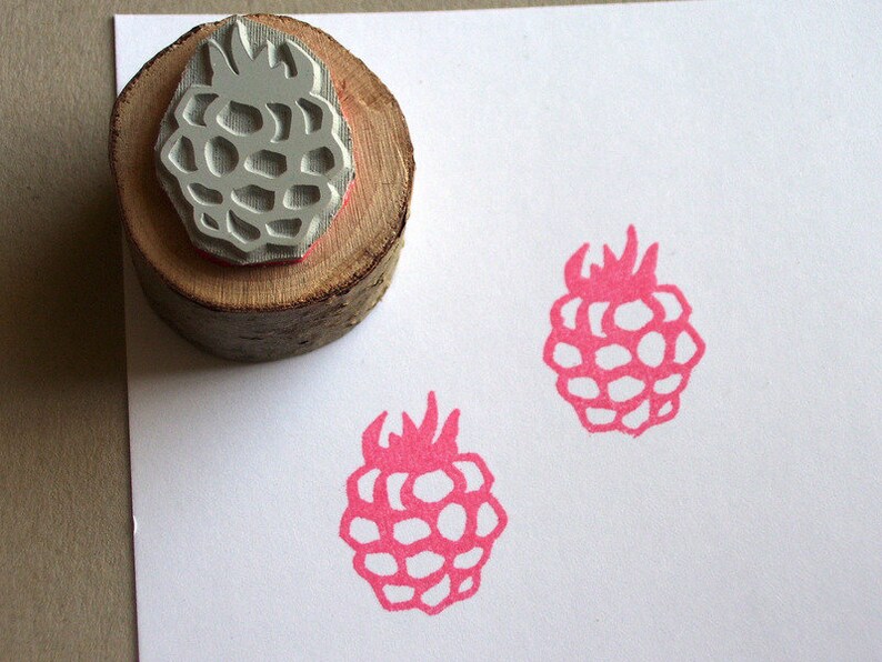 Stamp Raspberry Motif Stamp Fruits for Canning Time image 3