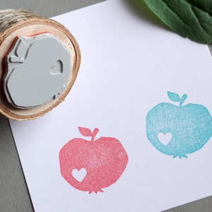 Stempel Apfel Frucht Retrolook