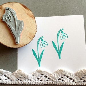timbre perce-neige fleur printemps