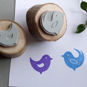 Set de tampons couple d'oiseaux motif deux oiseaux tampon couple de mariage