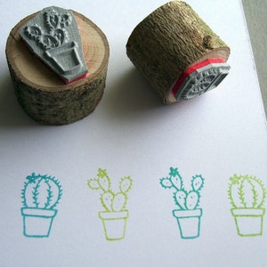 Stamp Set Cactus Stamp Cactus Mini Stamp Potted Plants image 3