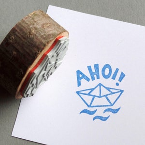 Ahoi Stempel Papierboot Bild 2