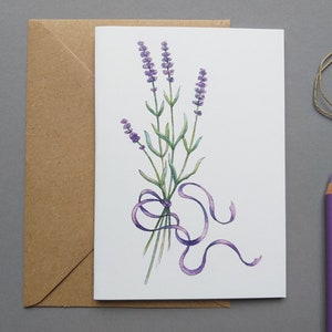 Wenskaart lavendel Mediterrane kruiden