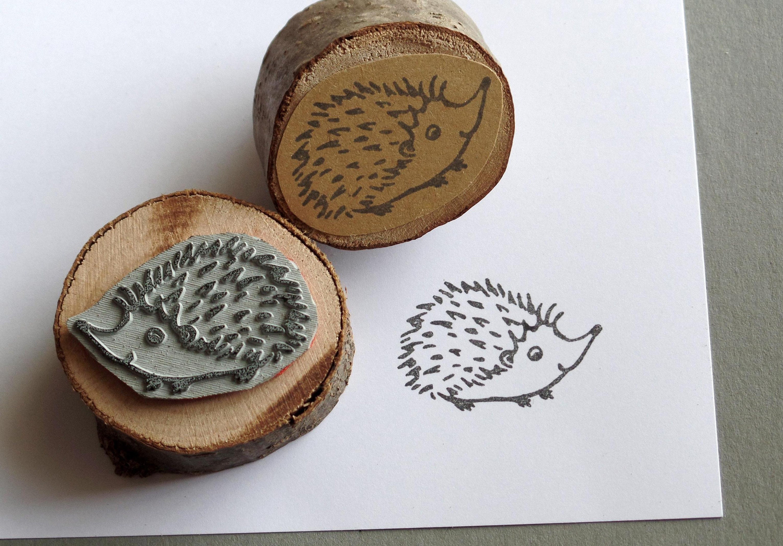 Stempel Igel Motivstempel Holzstempel Waldtier Etsy
