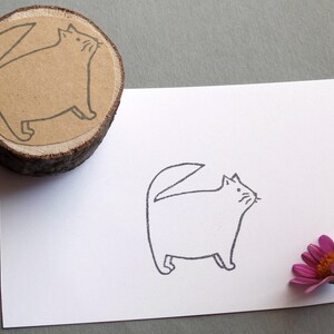 Stamp Moppelkatze motif stamp thick cat cat stamp image 4