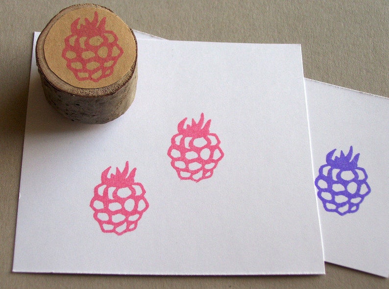 Stamp Raspberry Motif Stamp Fruits for Canning Time image 2