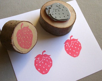 Stamp Strawberry Motif stamp for jam labels