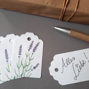 Set of 4 Gift Pendant Lavender Gift Cards Mediterranean Herbs image 2