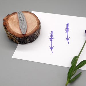 Lavender motif stamp, Mediterranean herbs image 2