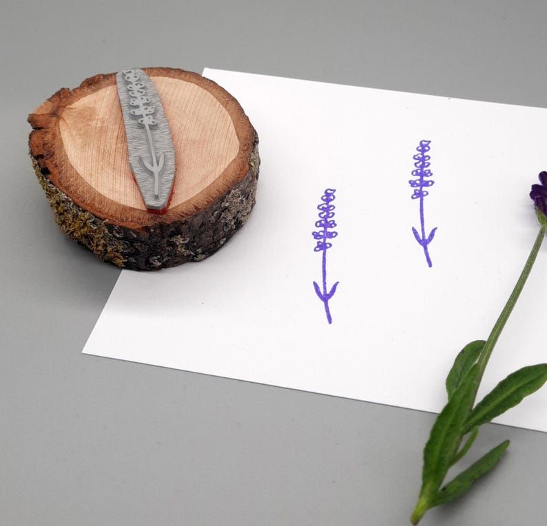 Lavender motif stamp, Mediterranean herbs image 2