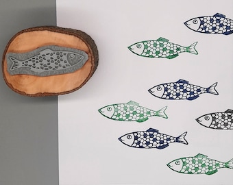 Stempel Fisch Hering Sprotte