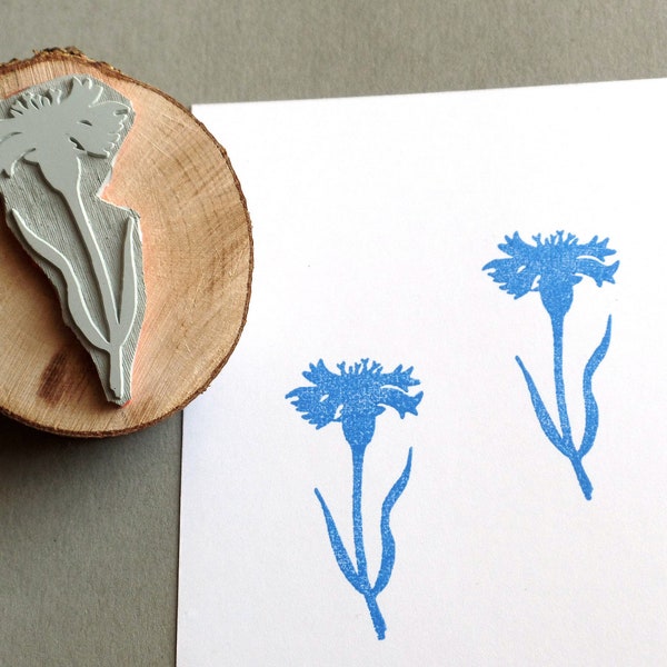 Stempel Kornblume Motivstempel Blume