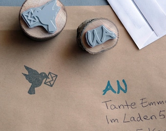 2 Stempel Post ist da Stempelset für Briefe und Pakete