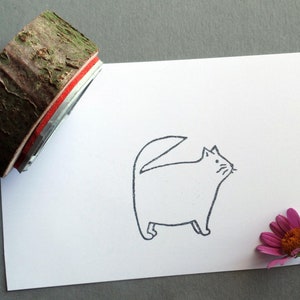 Stempel Moppelkatze Motivstempel dicke Katze Katzenstempel Bild 5