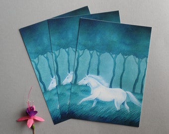 3 cartoline cavallo set da 3 carte cavallo