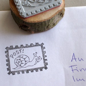 selo de correio tradicional selo de carta de caracol carimbo postal
