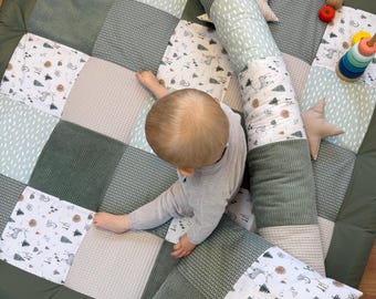 Patchwork baby blanket * crawling blanket * baby playmat