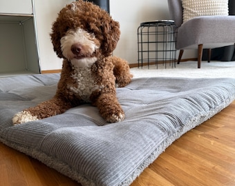 Dog cushion - pet mattress customizable with a name, extra thick and soft