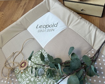 Krabbeldecke mit Name personalisiert Fuchs salbei sand* Krabbelmatte Spielmatte