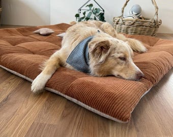 Dog cushion - pet mattress customizable with a name, extra thick and soft