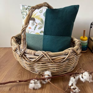 Cushion can be personalized with a name * Patchwork cushion for your baby or child