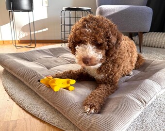 Dog cushion - pet mattress customizable with a name, extra thick and soft