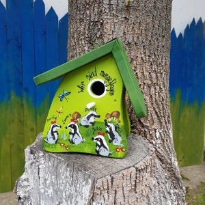 Farewell gift for kindergarten - birdhouse, bird villa personalized with children&#39;s names | weatherproof colors