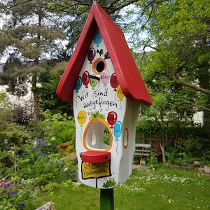 Farewell gift for kindergarten - birdhouse, bird villa personalized with children&#39;s names | weatherproof colors