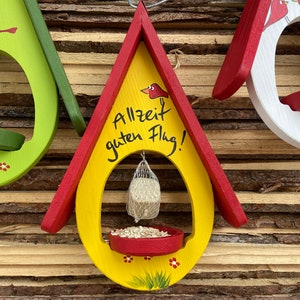Gift for flight students - colorful feeding station for fat balls and bird food - Original Bird Villa