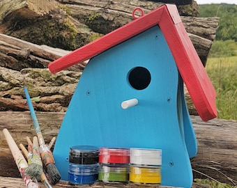 Vogelhaus | Kindergarten Abschied Haus selber malen + 6x Farbe