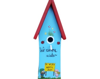 Kindergarten Abschiedsgeschenk - personalisierbar, hellblau, Wichtel