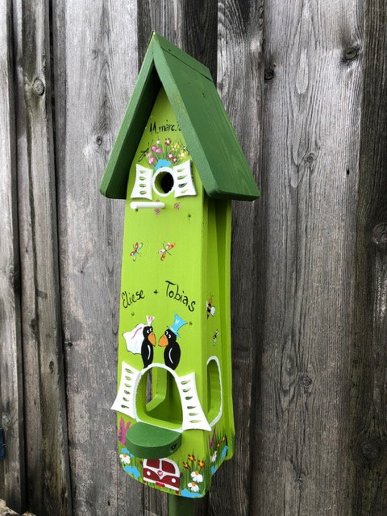 Birdhouse Wedding Gift Wedding Nest Box & Feed House 2in1 Etsy
