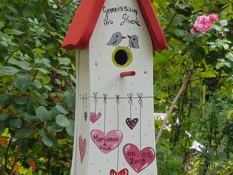 Vogelhaus Hochzeitsgeschenk Hochzeit mit Stange zum Etsy