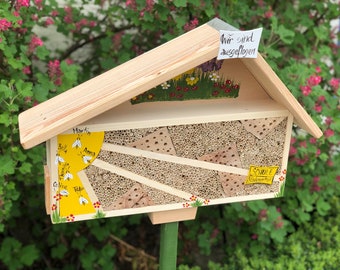 Farewell gift for kindergarten | Gift for the teacher, bee hotel, weatherproof, standing