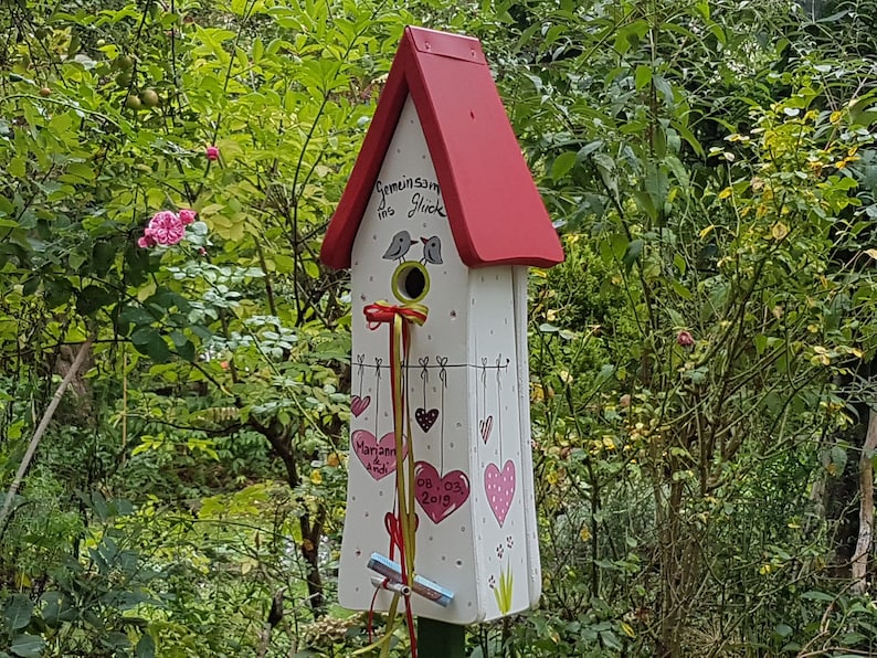 Vogelhaus Hochzeitsgeschenk Hochzeit mit Stange zum Etsy