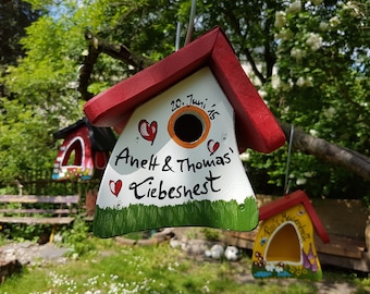 Birdhouse | Wedding gift, wedding - nesting box &quot;Love Nest&quot; personalized
