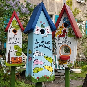 Farewell gift for kindergarten - birdhouse, bird villa personalized with children&#39;s names | weatherproof colors