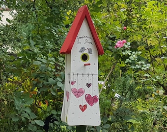 Vogelhaus | Hochzeitsgeschenk,  Hochzeit, Vogelvilla - Nistkasten "zur Hochzeit" personalisiert