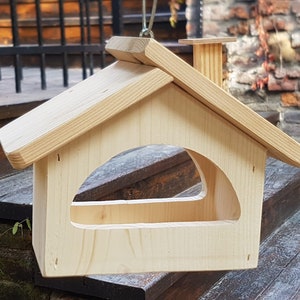 Birdhouse | Bird feeder &quot;Mountain Hut&quot; small | for hanging | including hook | weatherproof colors | personal gift