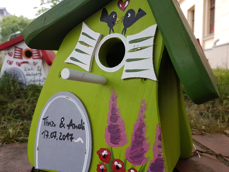 Birdhouse Wedding gift, wedding nest box For wedding personalized image 3