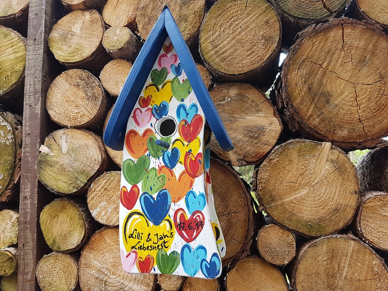 Hochzeitsgeschenk personalisiert Geschenk Brautpaar Hochzeit Geldgeschenk Hochzeit Vogelhaus