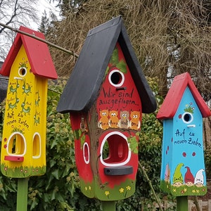 Farewell gift for kindergarten - birdhouse, bird villa personalized with children&#39;s names | weatherproof colors